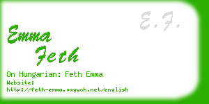 emma feth business card